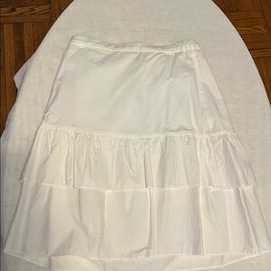 J. Crew Cream Gathered Skirt